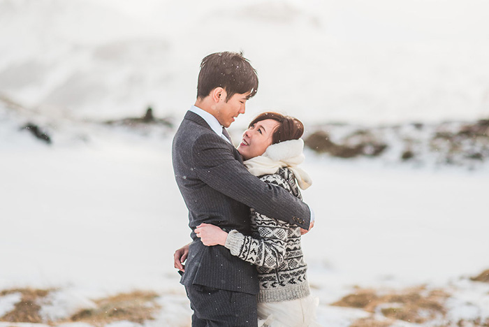 bride and groom portrait in Iceland