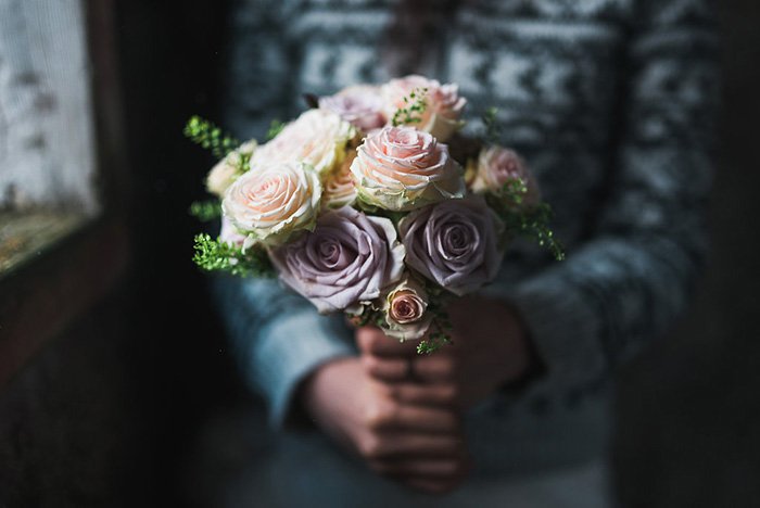 pink and purple rose bouquet