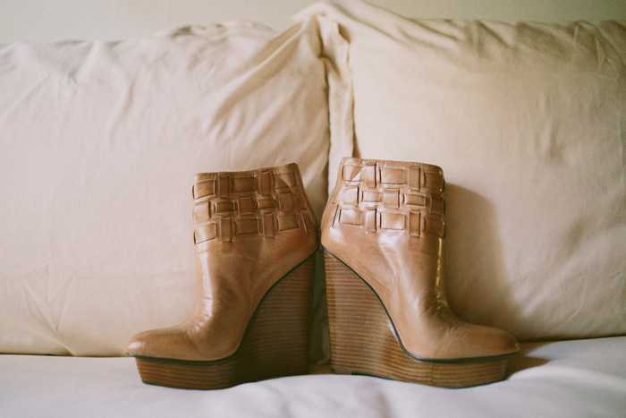 bride's wedge boots