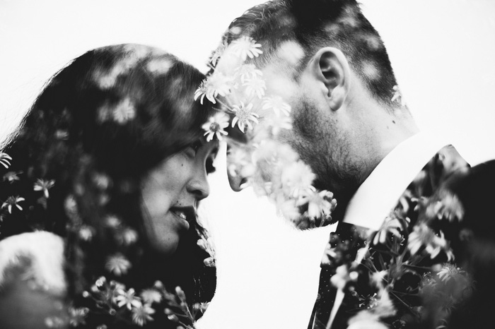 double exposure wedding portrait