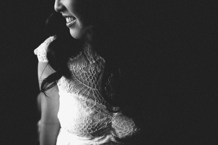 close-up bridal portrait