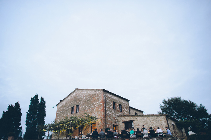 outdoor Tuscan wedding reception