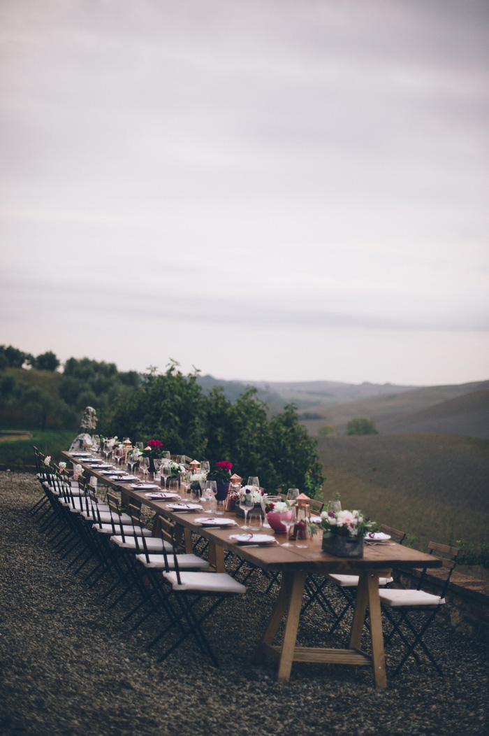 wedding reception dinner set-up