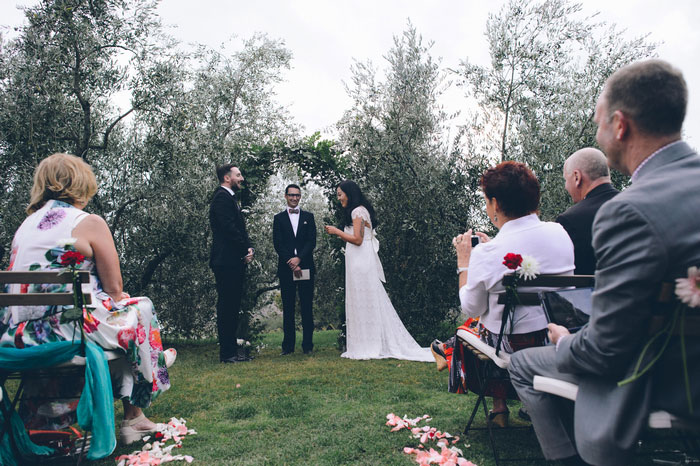 Tuscan wedding ceremony