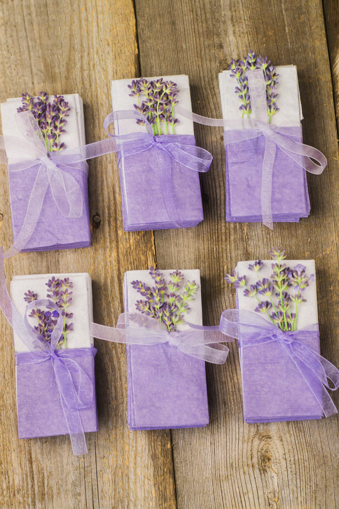 lavender wedding tissues