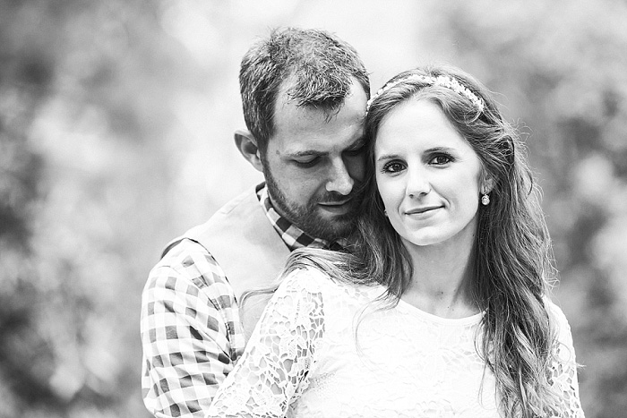 black and white bride and groom portrait