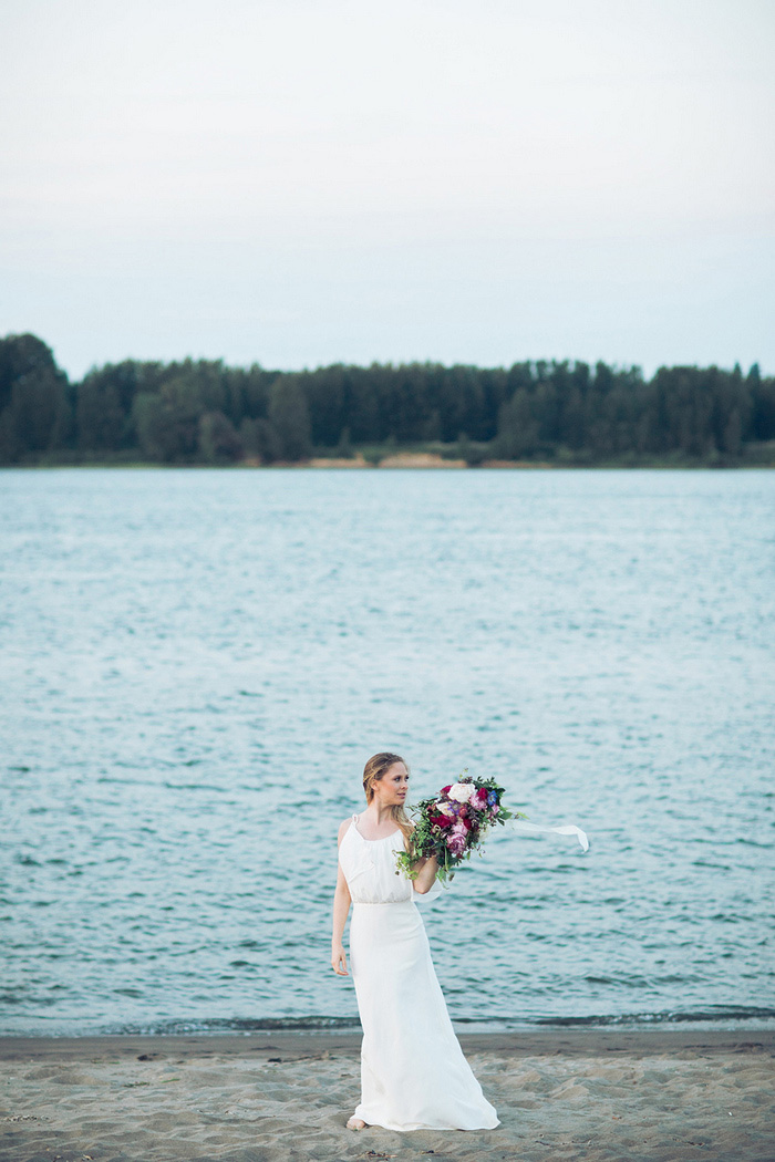 bride on the beach