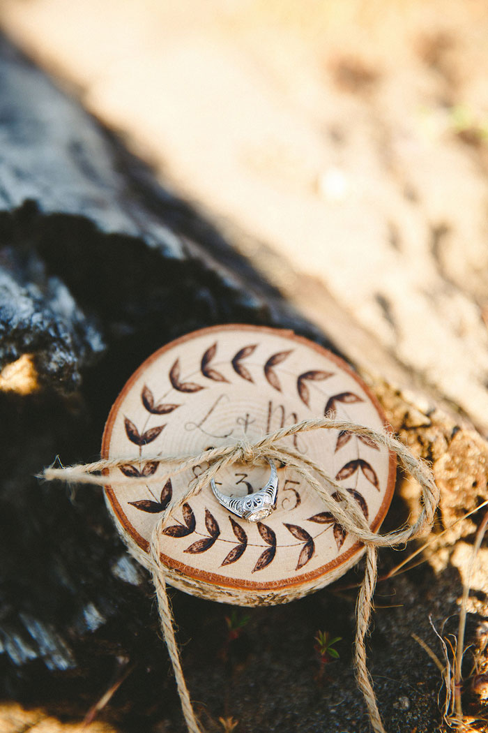 wooden ring holder