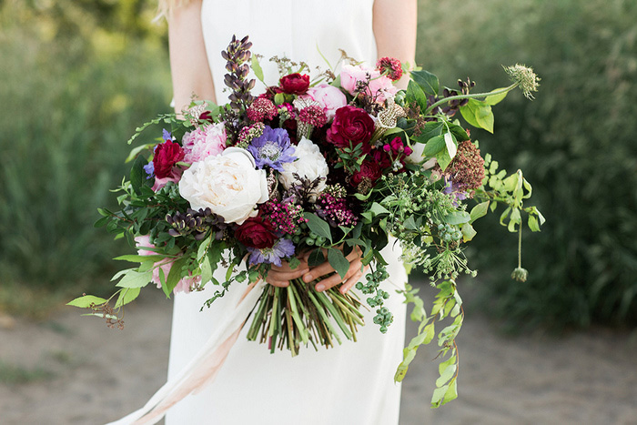 oversized boho wedding bouquet