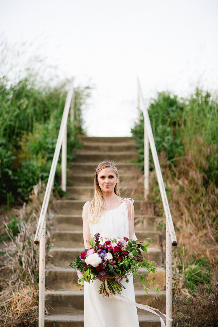 boho bridal portrait