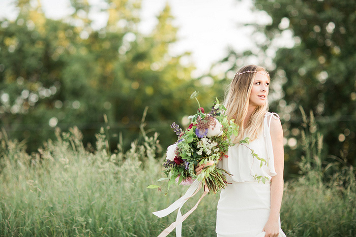 boho bridal portrait