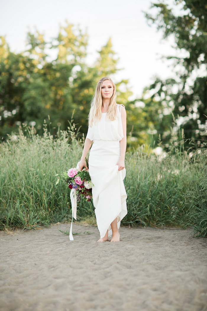 boho bridal portrait