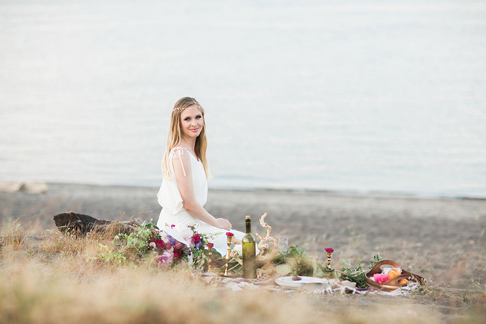 bride on the beach