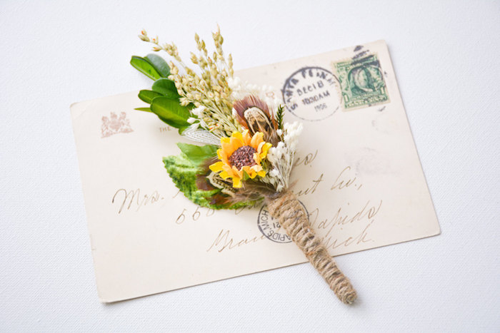 sunflower-boutonniere