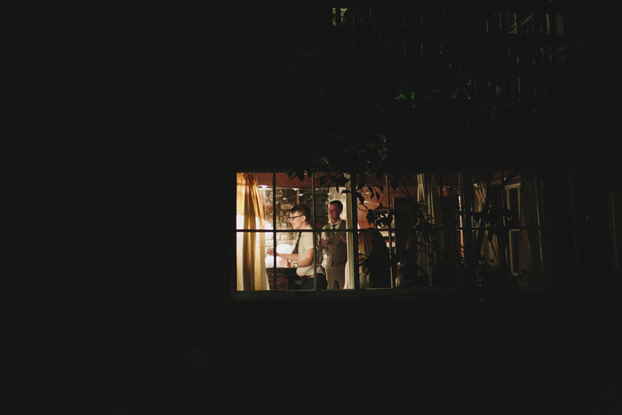 view inside lit up cottage