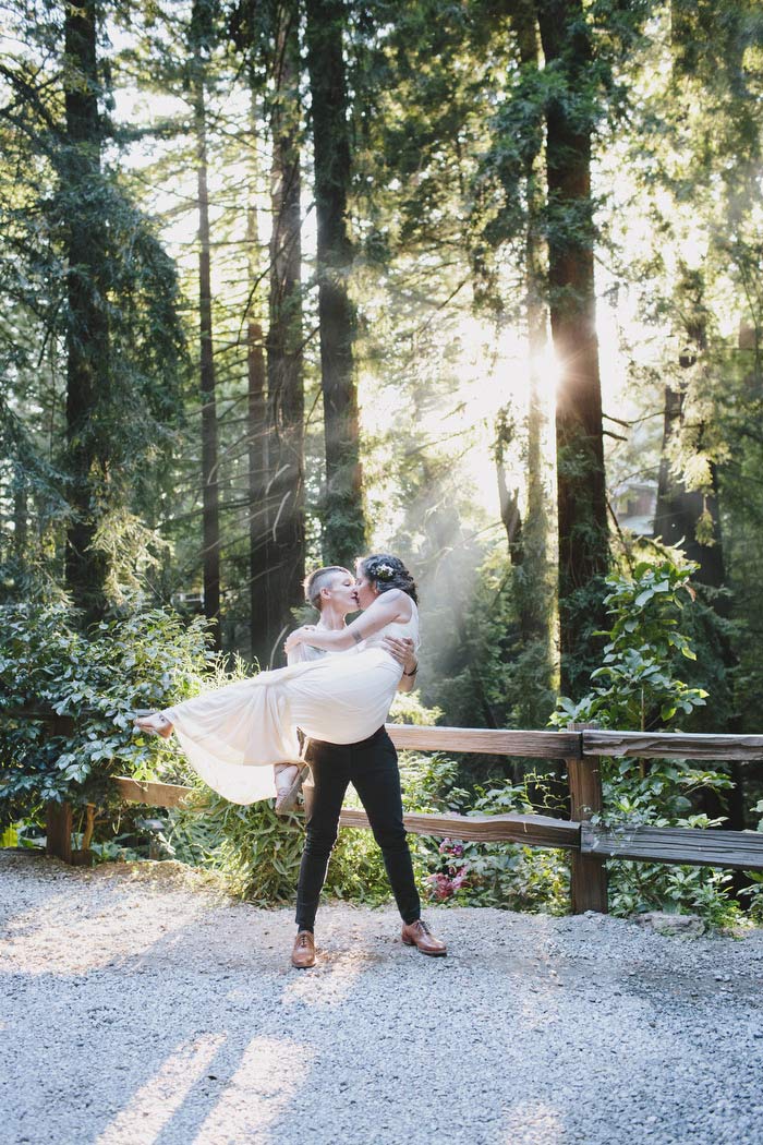 bride carrying her bride