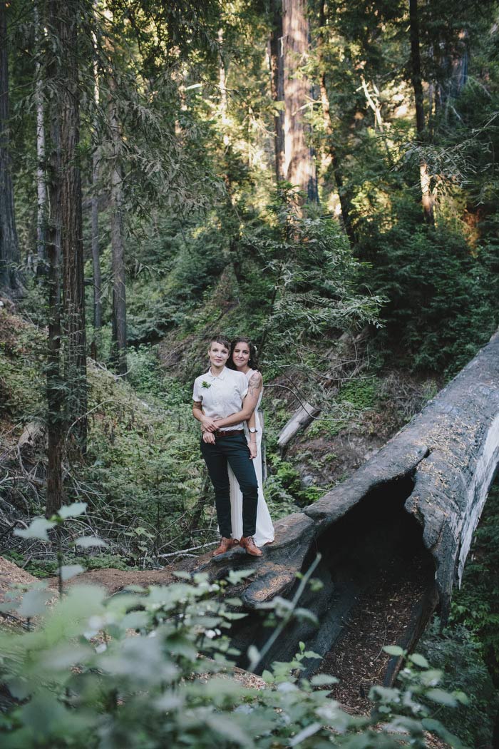 wedding portrait in the woods