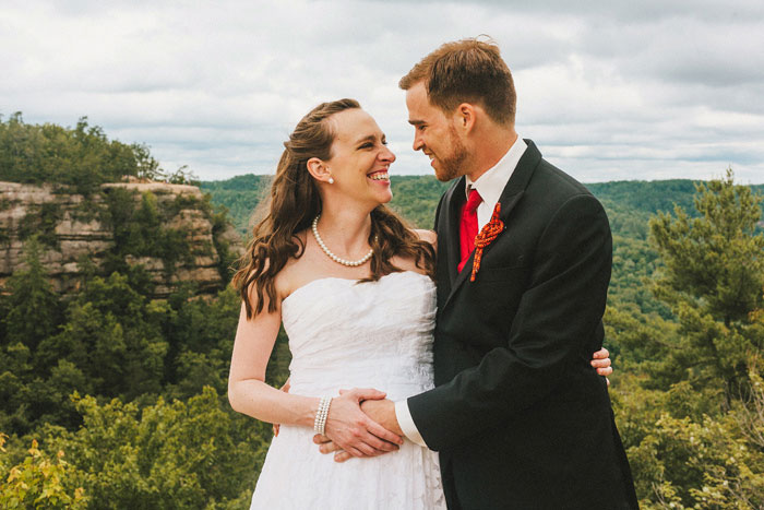 bride and groom portrait