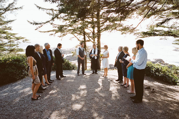 outdoor Ucluelet wedding ceremony