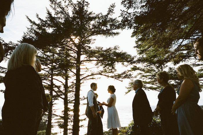 outdoor Ucluelet wedding ceremony