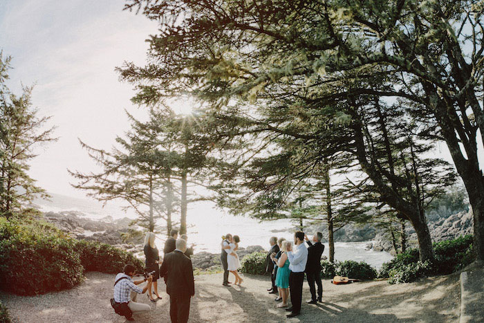 outdoor Ucluelet wedding ceremony