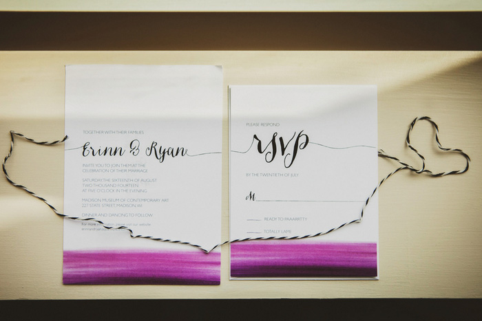 water-colour wedding invitations