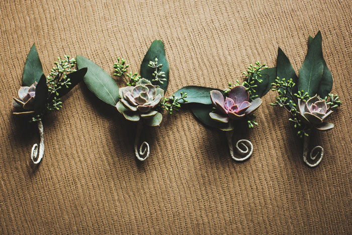 succulent boutonnieres