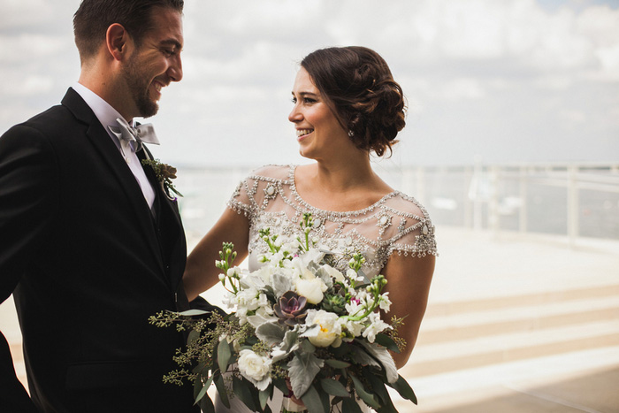 bride and groom portrait