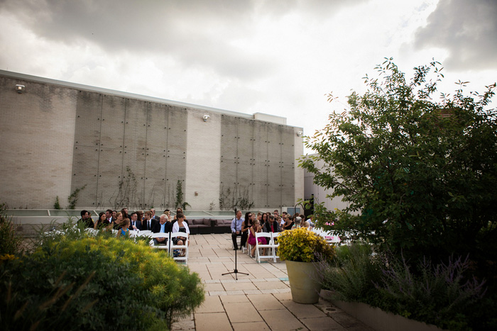 Museum rooftop wedding ceremony