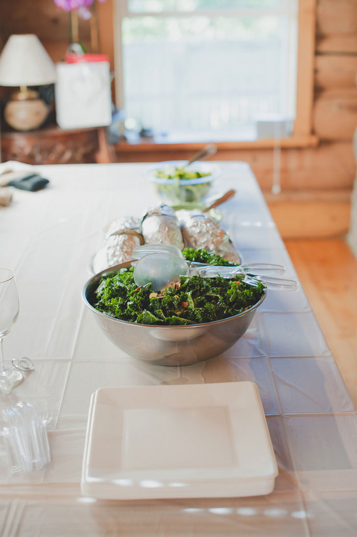 intimate wedding buffet