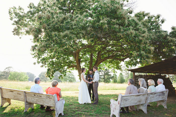 Backyard Alabama wedding