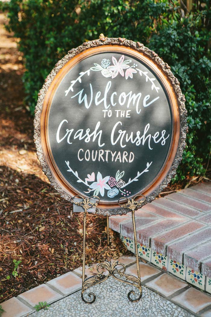 chalkboard wedding sign