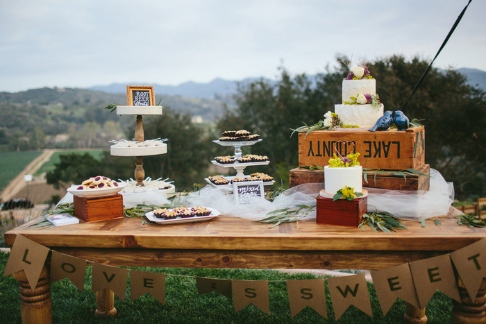 rustic wedding dessert table