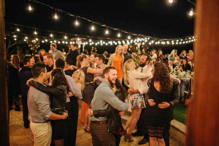 guests dancing at wedding