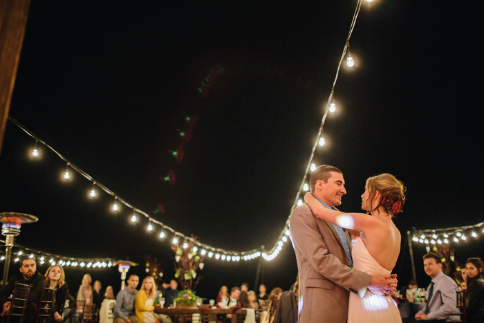 bride and groom first dance