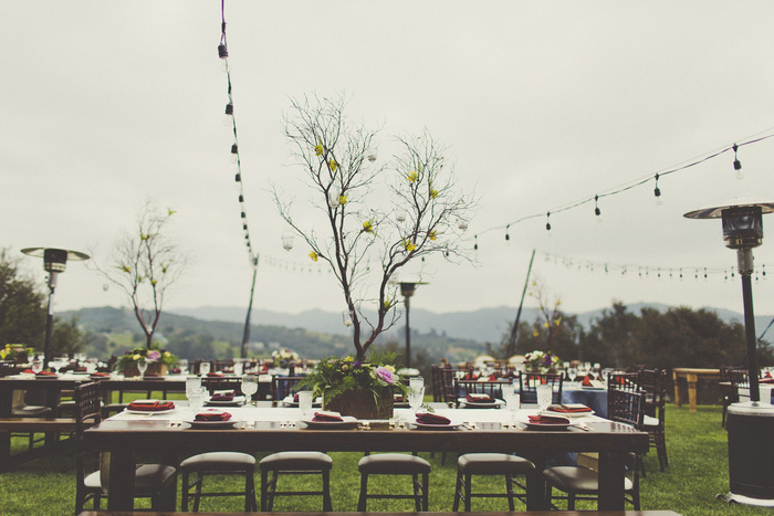 casitas estate outdoor wedding reception set-up