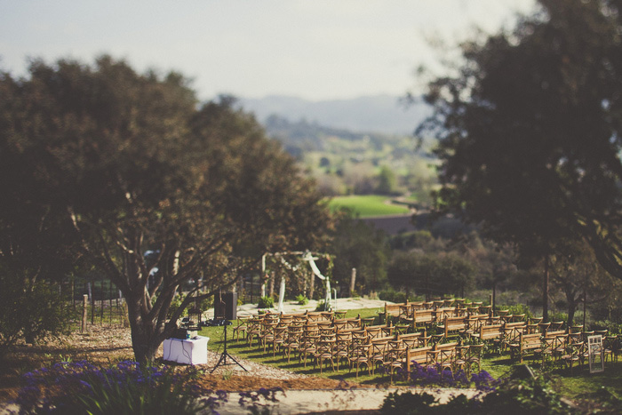 Casitas Estate outdoor wedding ceremony set-up