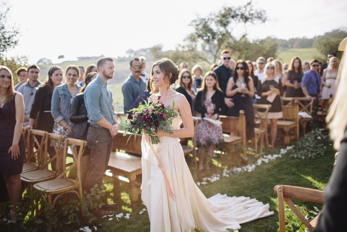 bride walking down the aisle