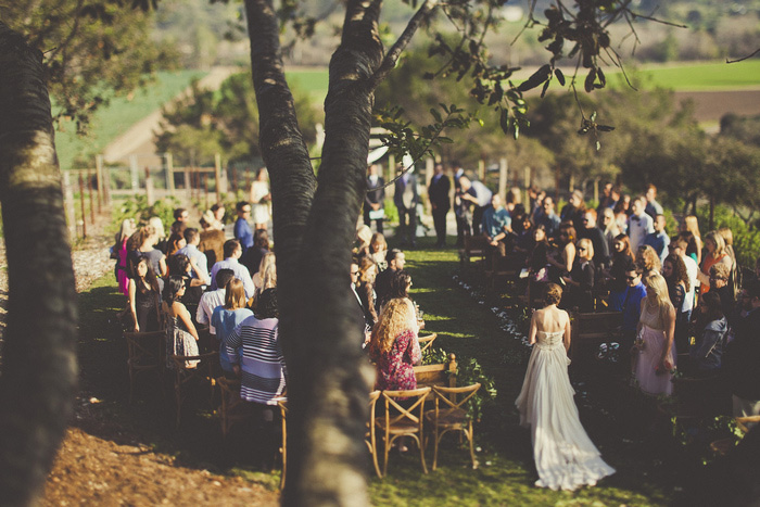 bride about to walk down the aisle