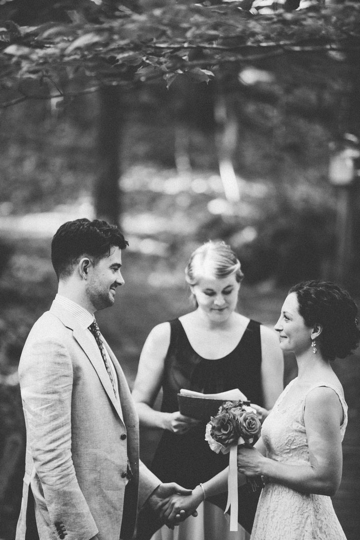 woodland wedding ceremony