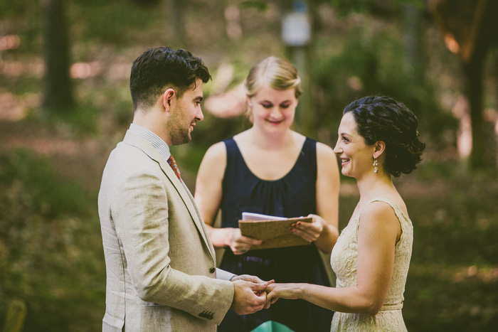 woodland wedding ceremony