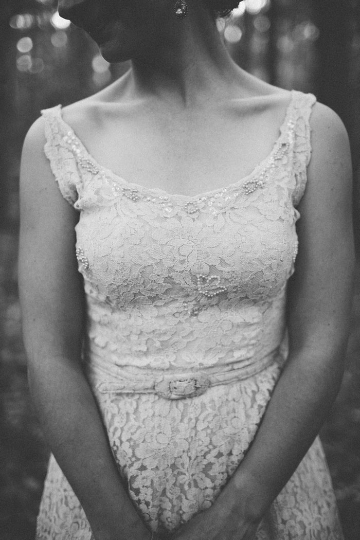 black and white bride portrait