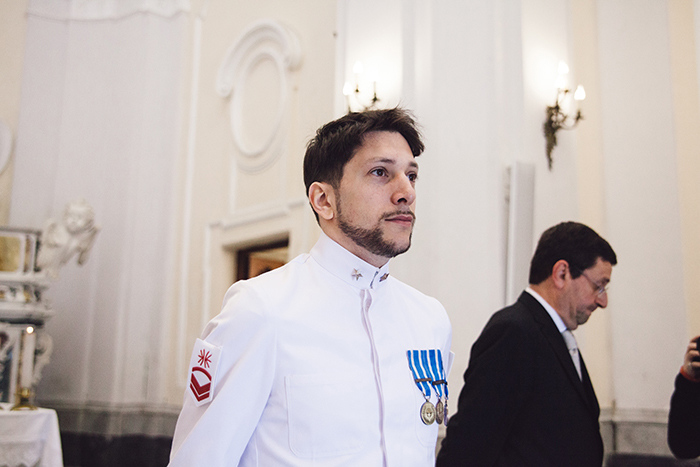 groom waiting at the altar