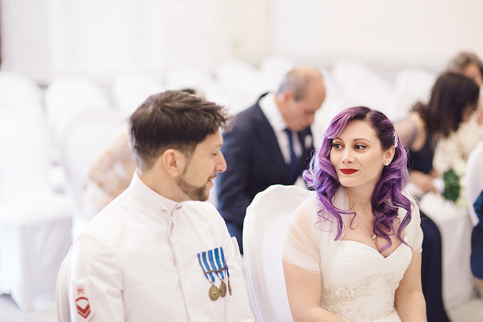 bride and groom during ceremony