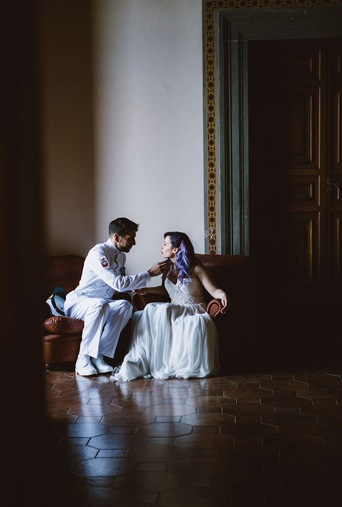 bride and groom portrait