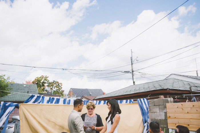 backyard wedding ceremony