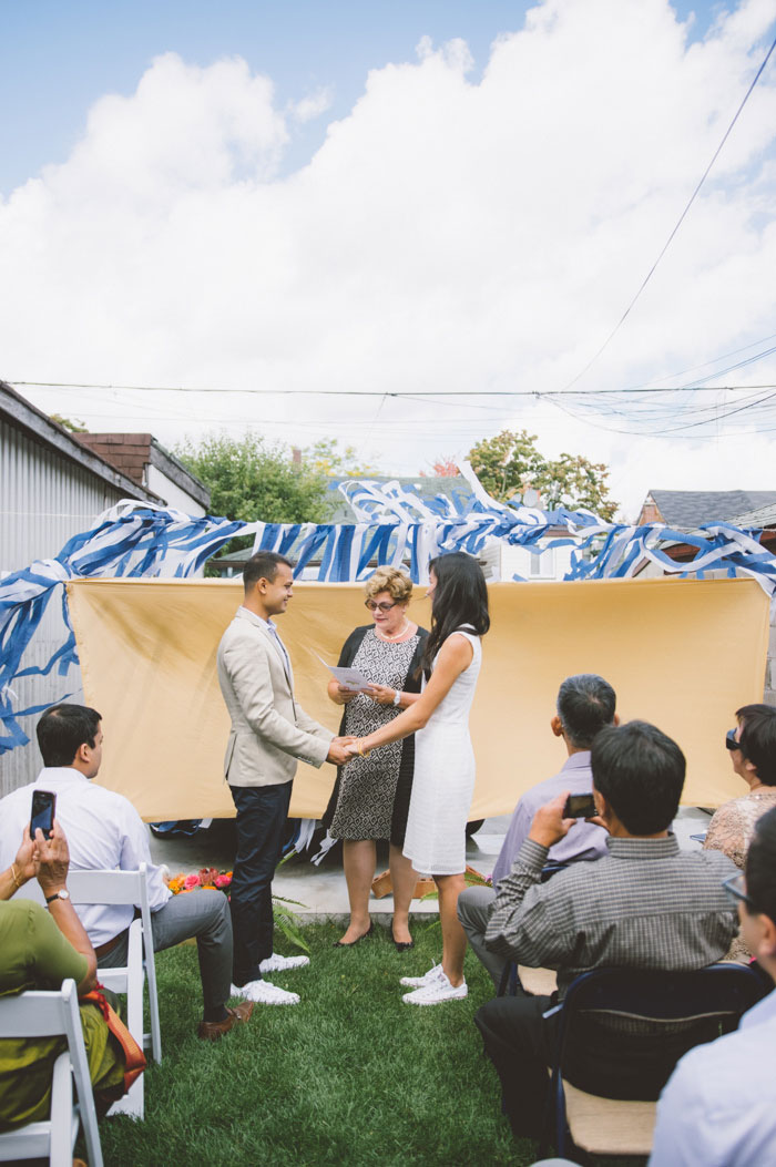 backyard wedding ceremony