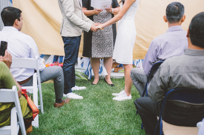 backyard wedding ceremony