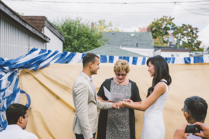 backyard wedding ceremony