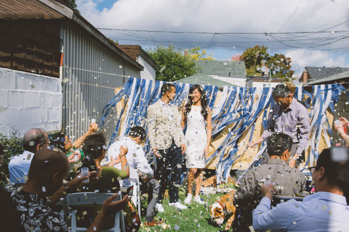 backyard wedding ceremony